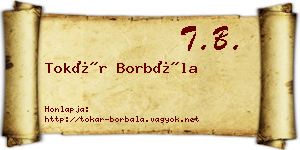 Tokár Borbála névjegykártya